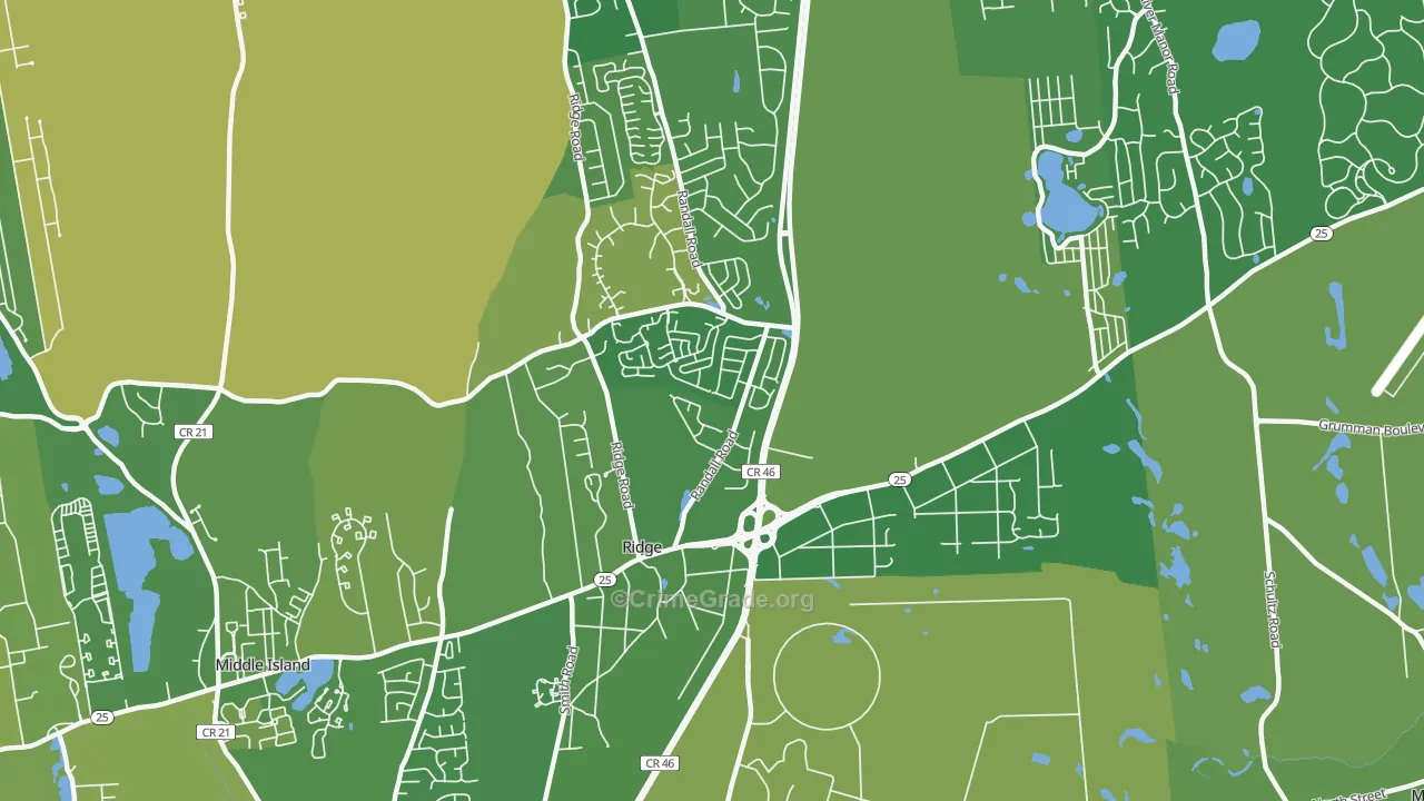 11961, NY Map of Vehicle Theft Rates