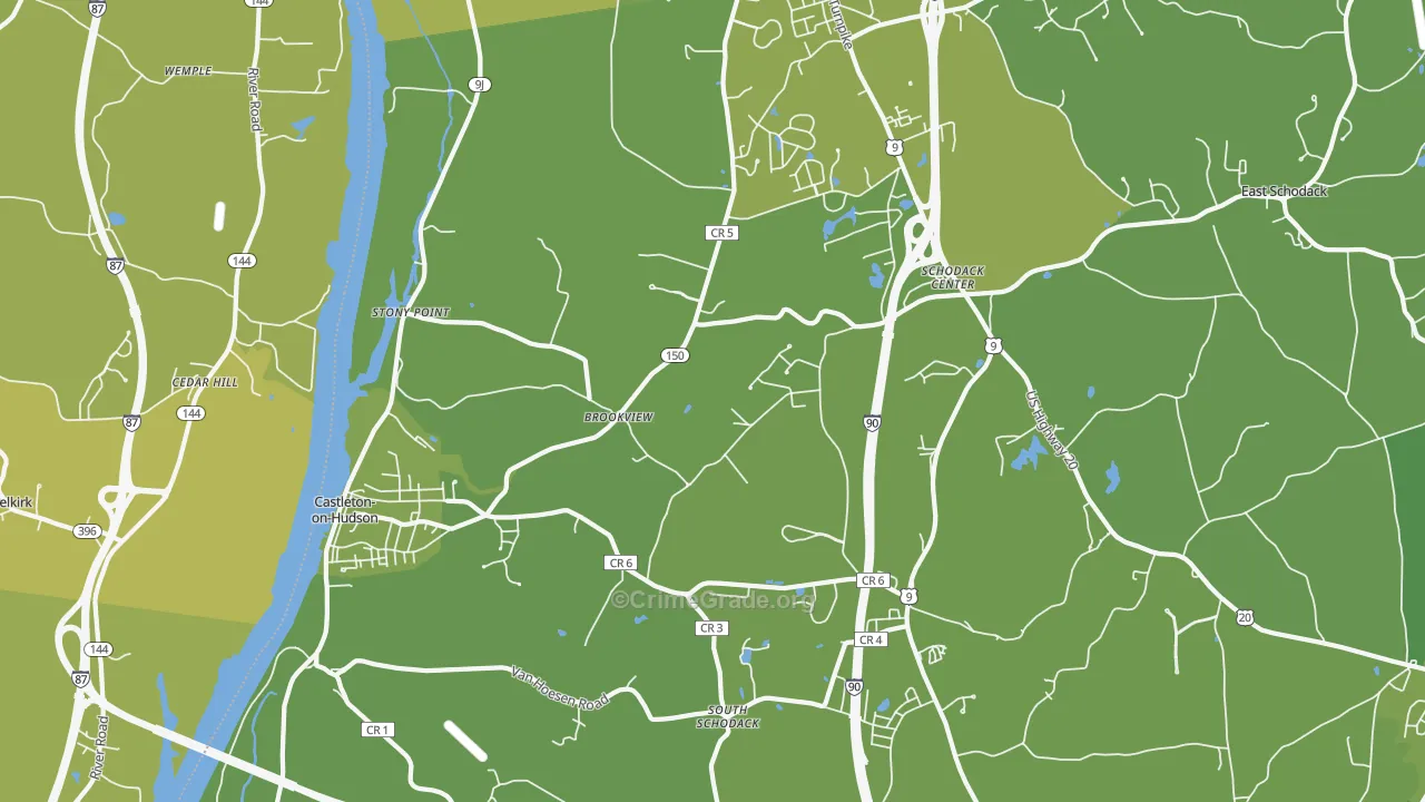 12033, NY Map of Vehicle Theft Rates
