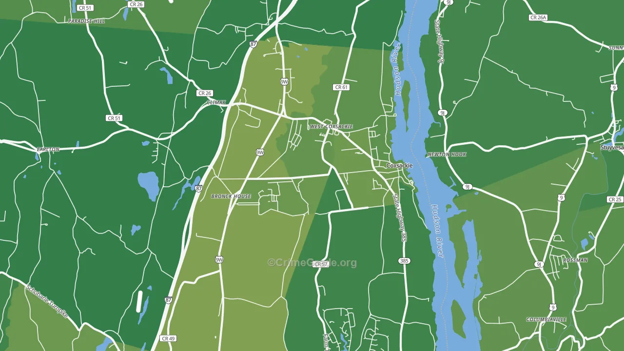 12051, NY Map of Vehicle Theft Rates
