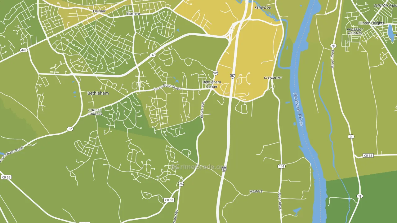 12077, NY Map of Vehicle Theft Rates
