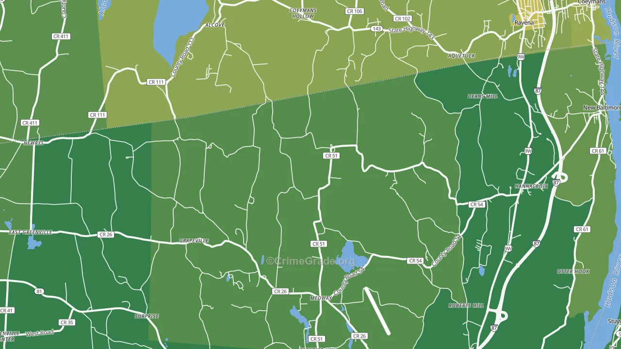 12087, NY Map of Vehicle Theft Rates