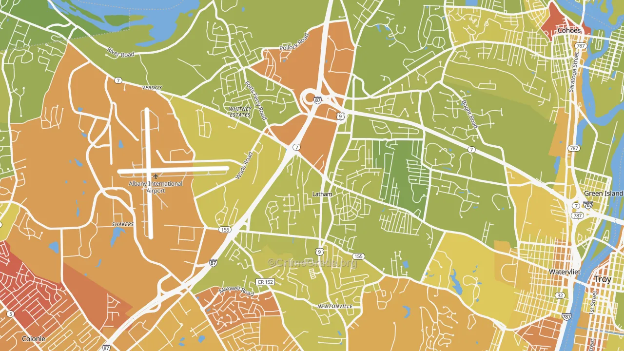 12110, NY Map of Vehicle Theft Rates