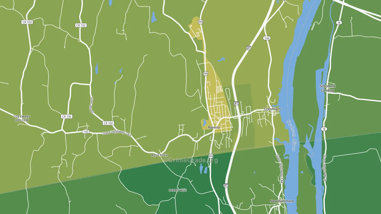 12143, NY Map of Vehicle Theft Rates