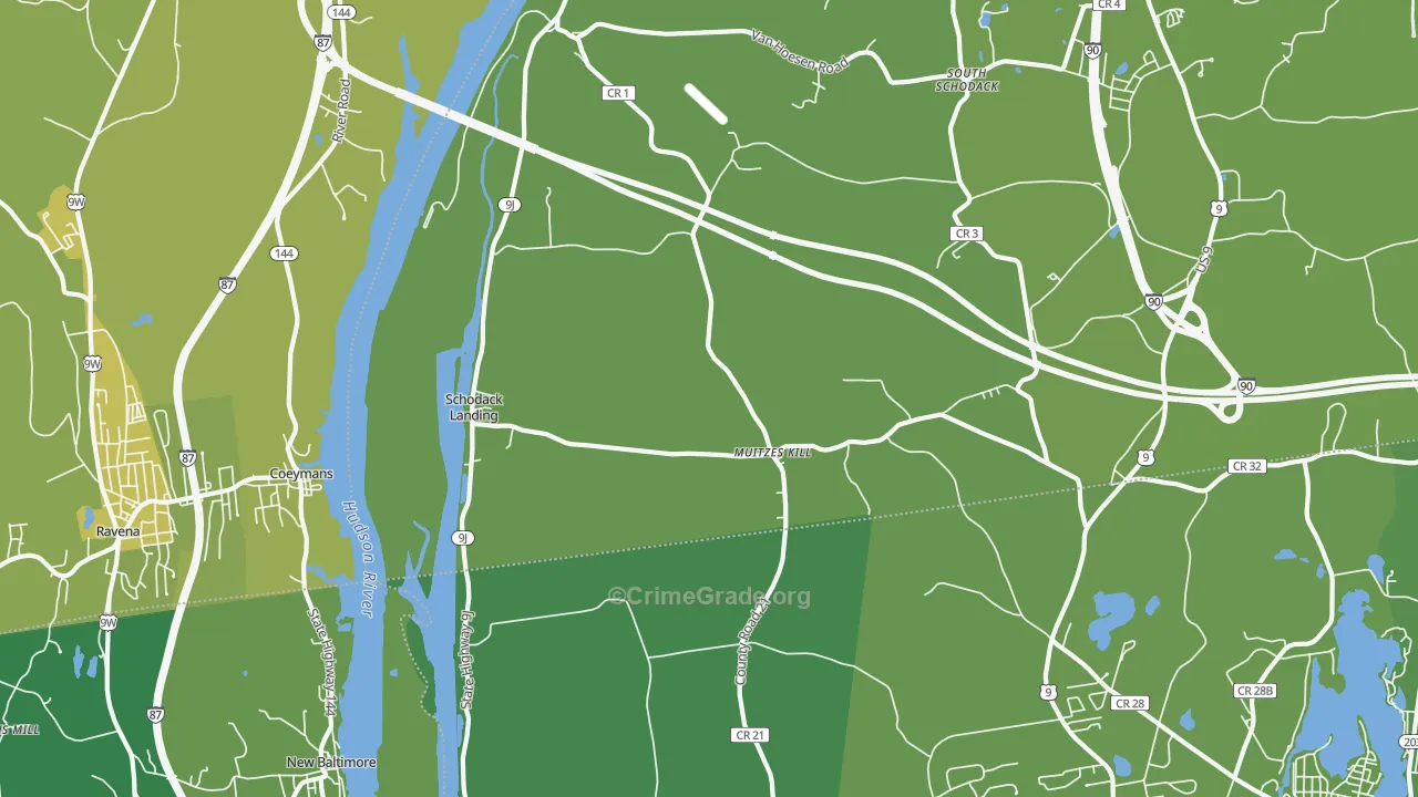 12156, NY Map of Vehicle Theft Rates