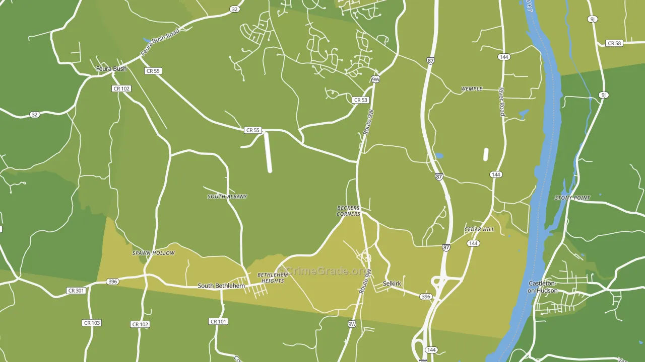 12158, NY Map of Vehicle Theft Rates