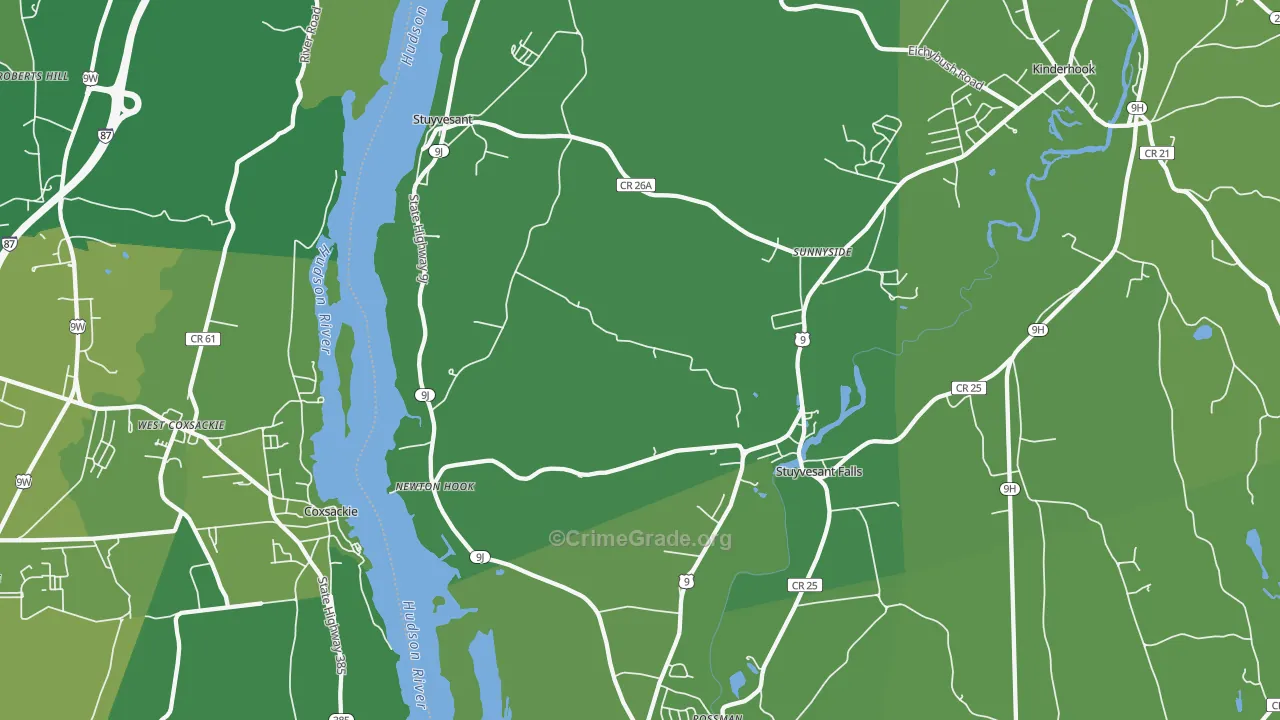 12173, NY Map of Vehicle Theft Rates