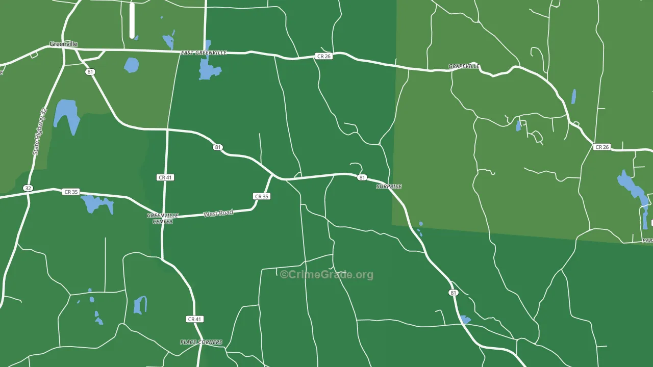 12176, NY Map of Vehicle Theft Rates