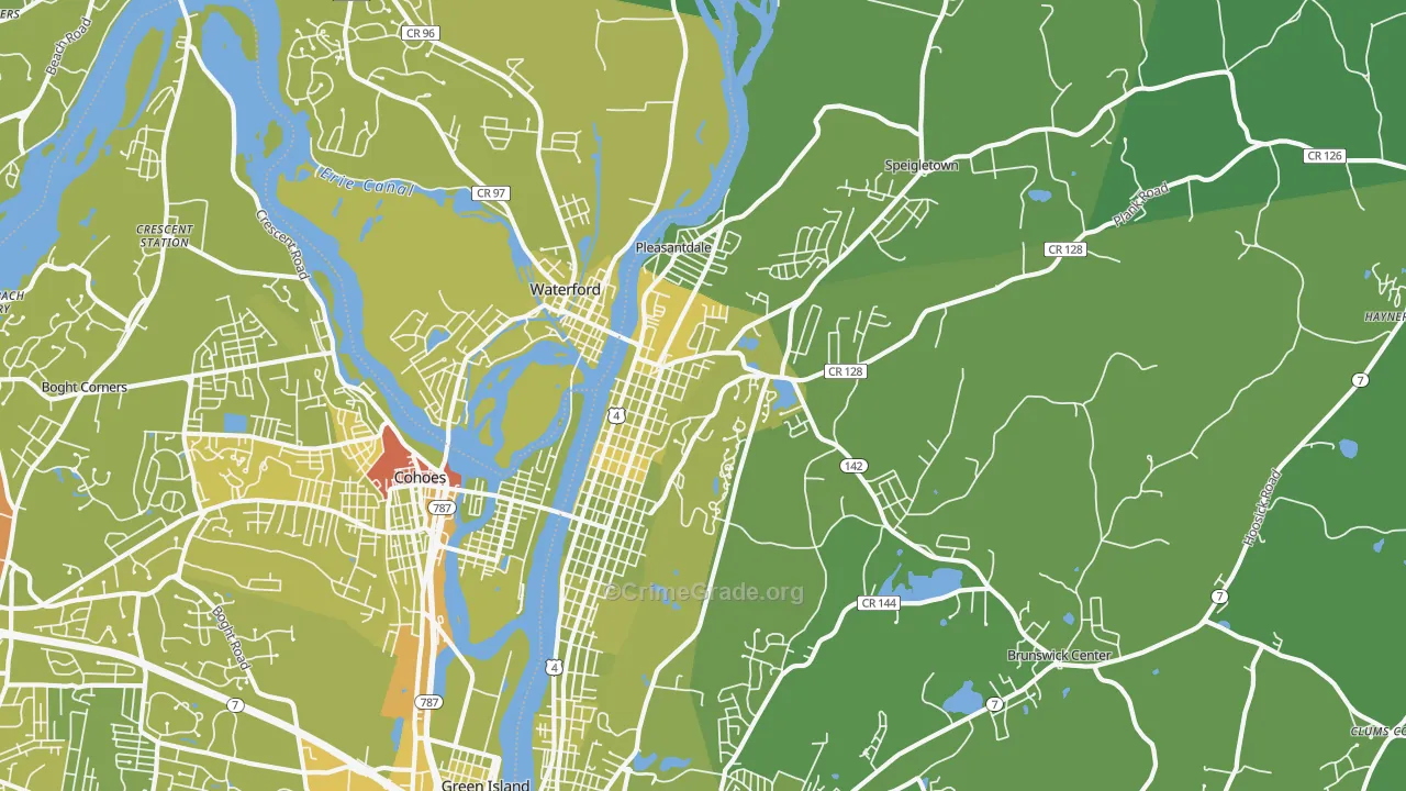 12182, NY Map of Vehicle Theft Rates