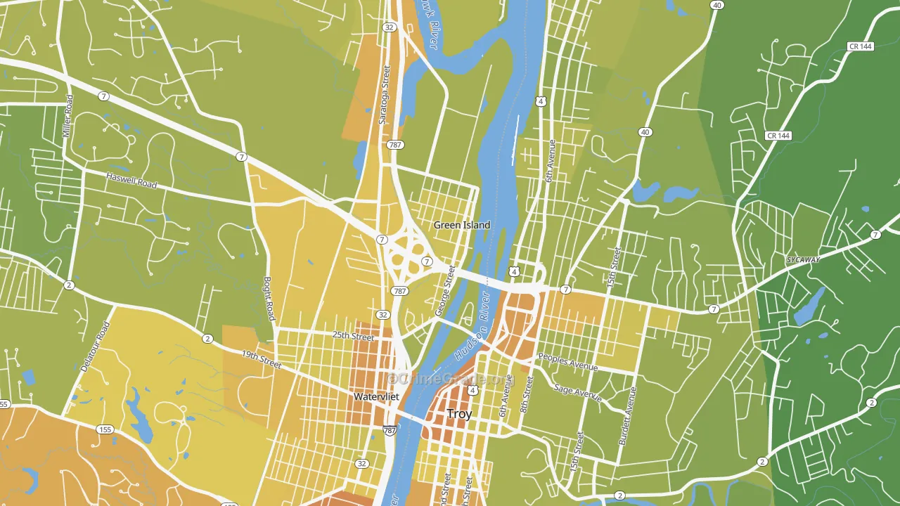 12183, NY Map of Vehicle Theft Rates