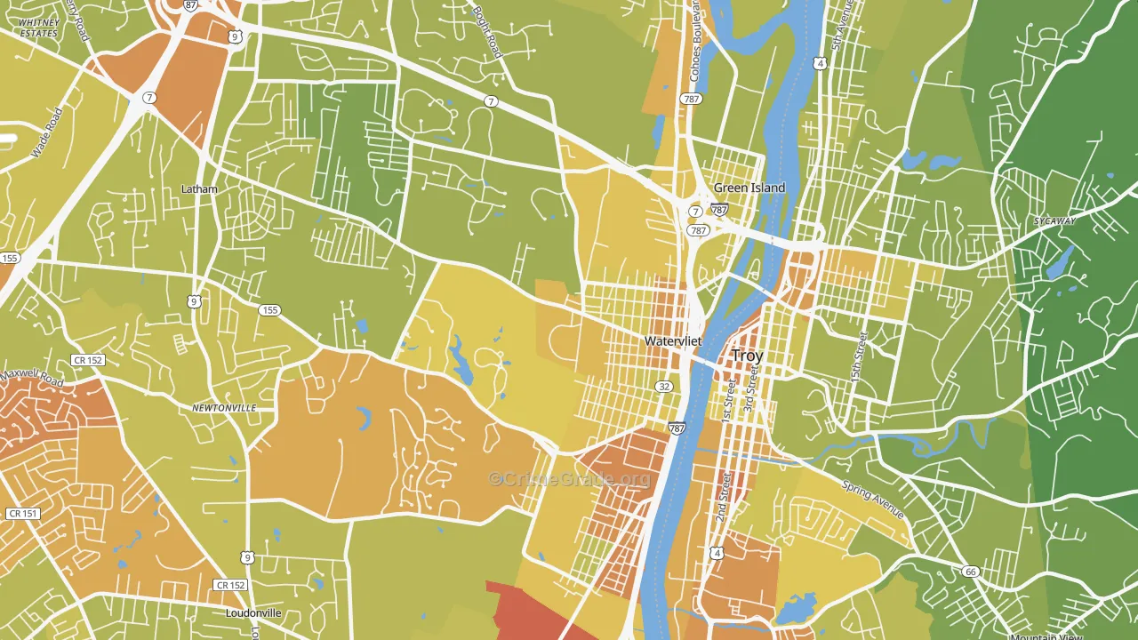 12189, NY Map of Vehicle Theft Rates