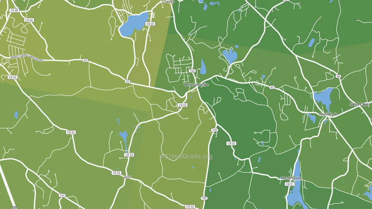 12196, NY Map of Vehicle Theft Rates