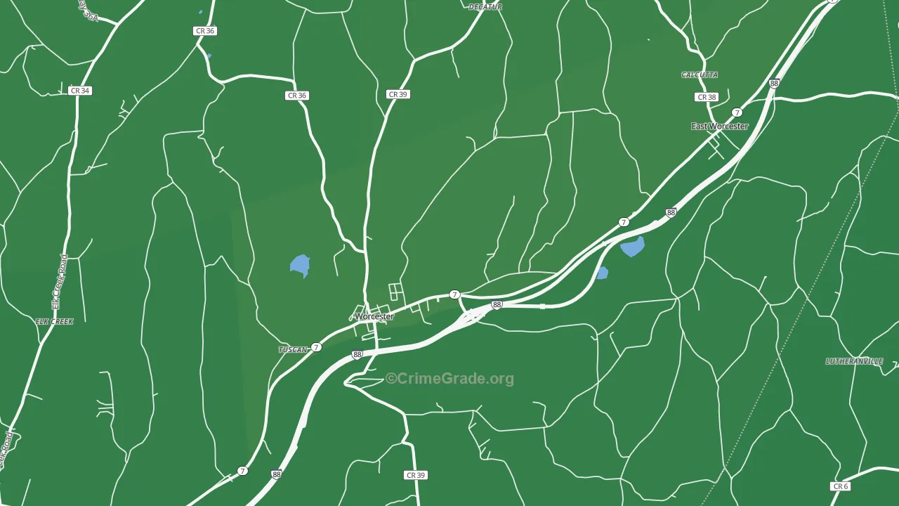 12197, NY Map of Vehicle Theft Rates