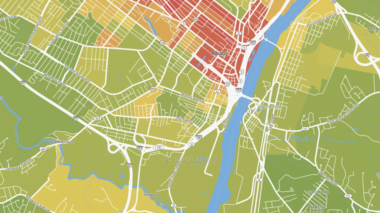 12202, NY Map of Vehicle Theft Rates