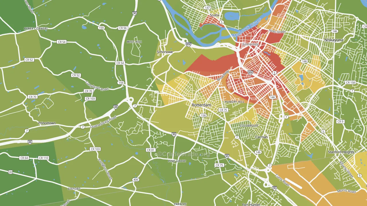 12306, NY Map of Vehicle Theft Rates