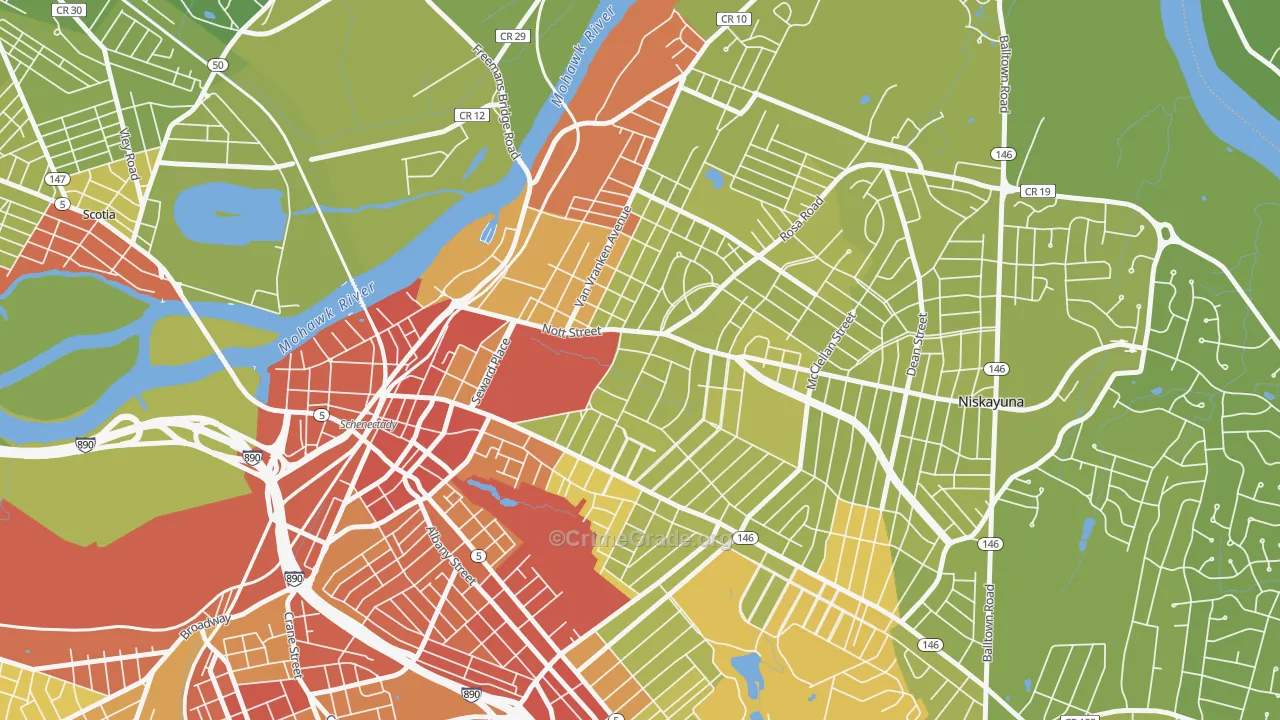12308, NY Map of Vehicle Theft Rates