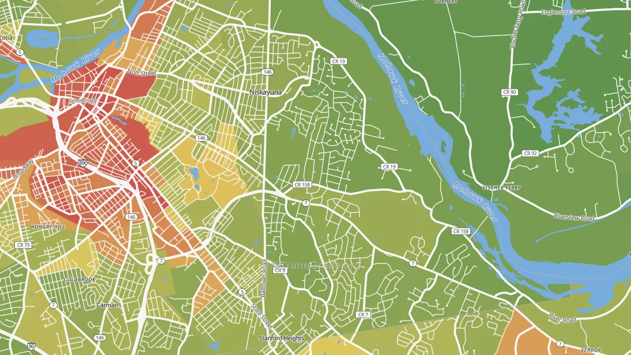 12309, NY Map of Vehicle Theft Rates