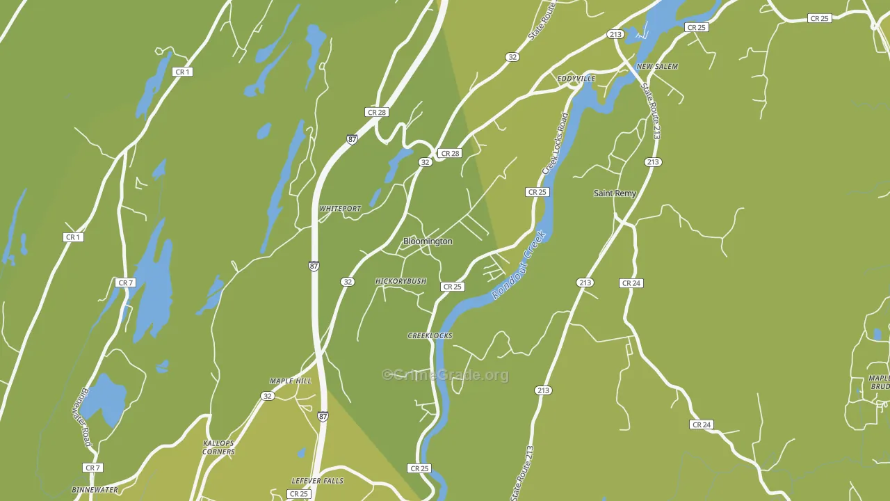 12411, NY Map of Vehicle Theft Rates