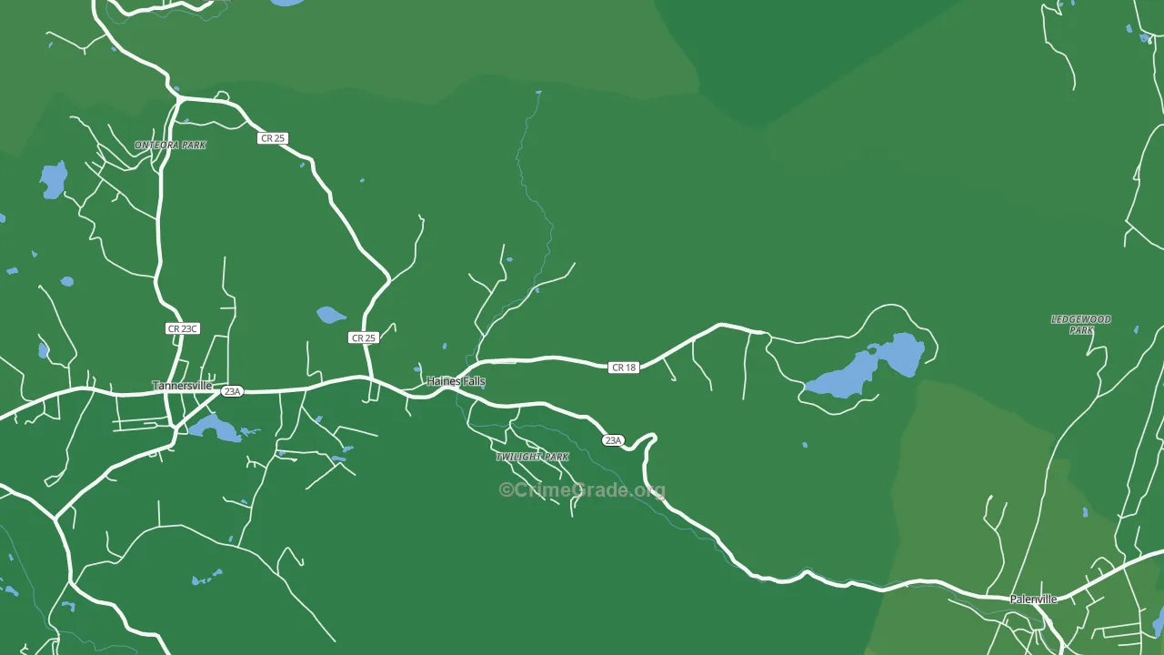 12436, NY Map of Vehicle Theft Rates