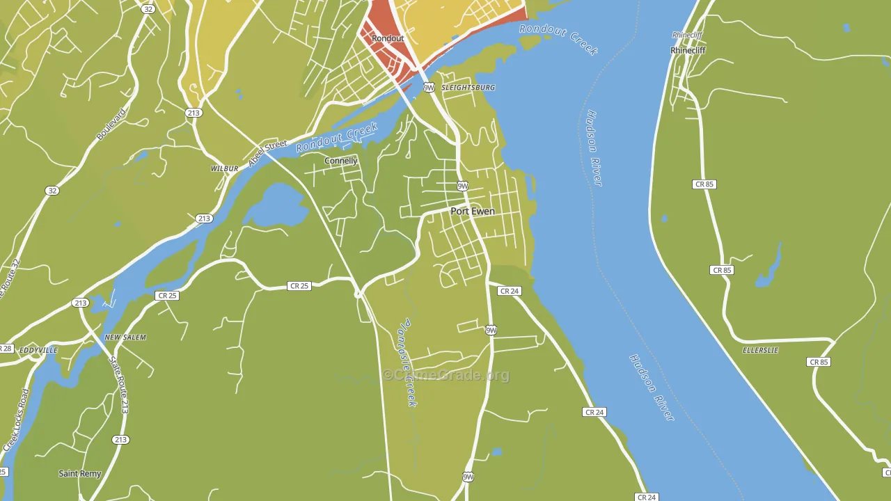 12466, NY Map of Vehicle Theft Rates