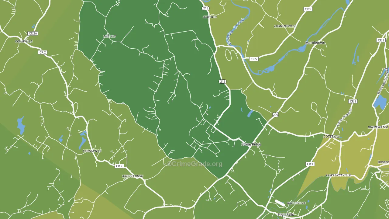 12484, NY Map of Vehicle Theft Rates
