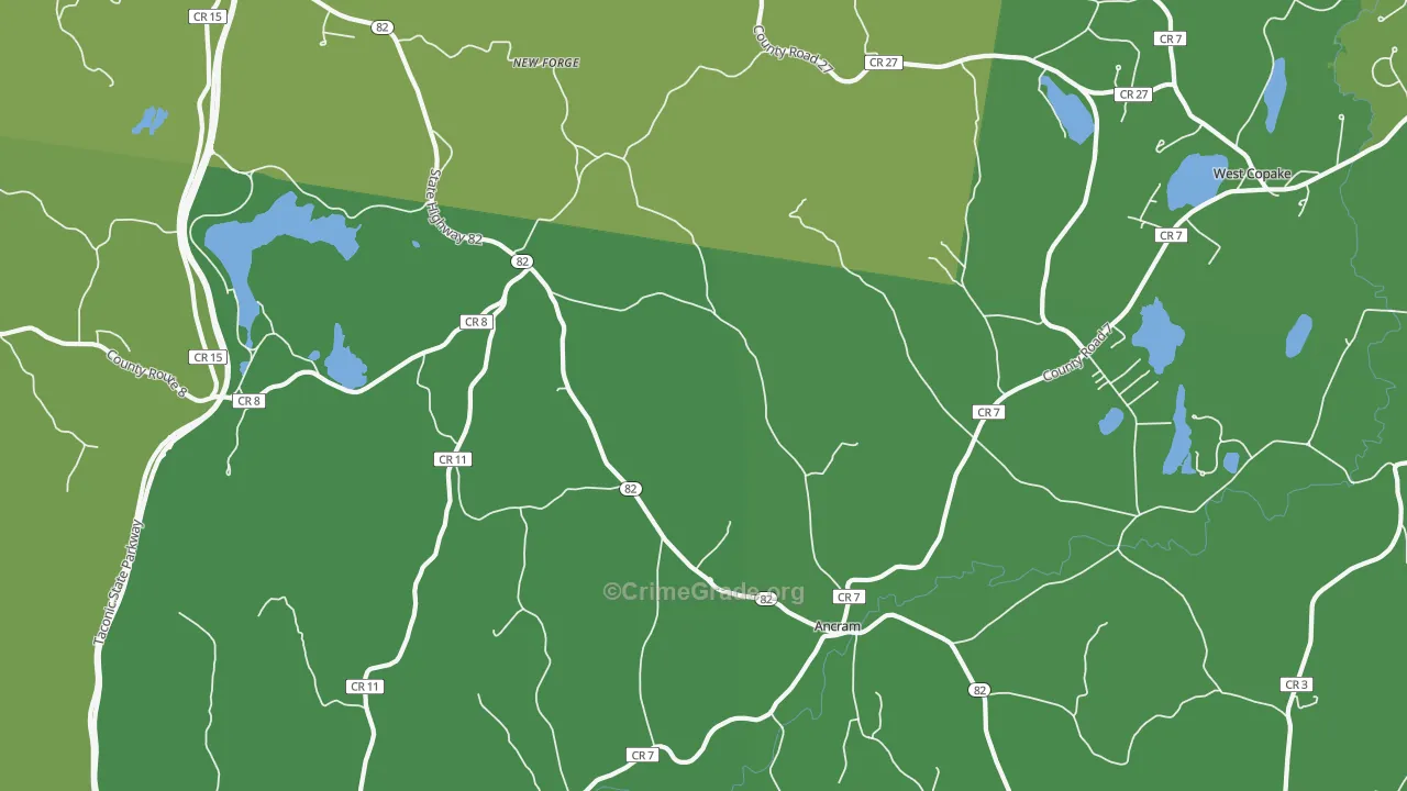 12502, NY Map of Vehicle Theft Rates