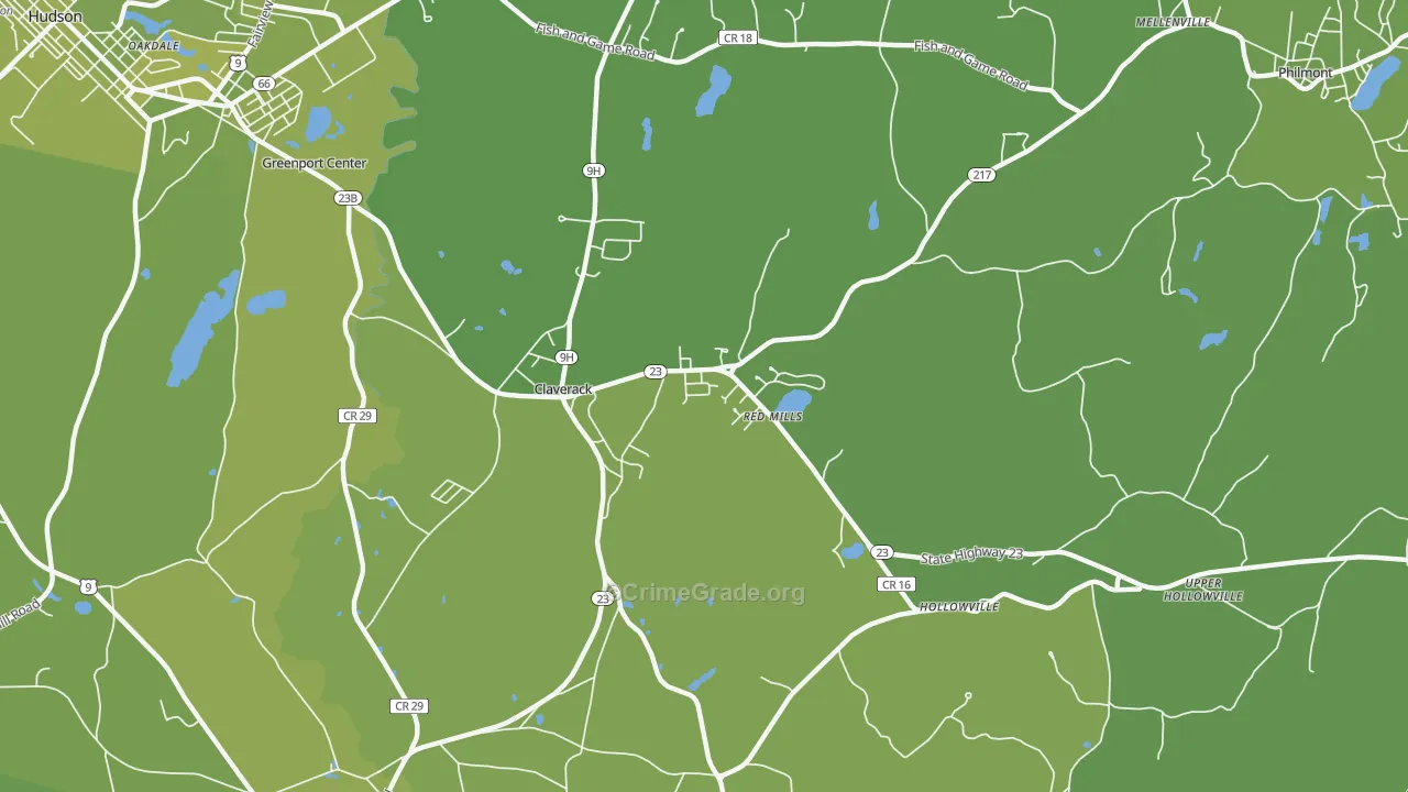 12513, NY Map of Vehicle Theft Rates