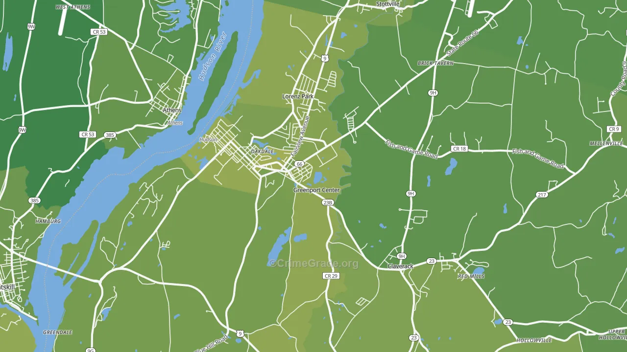 12534, NY Map of Vehicle Theft Rates