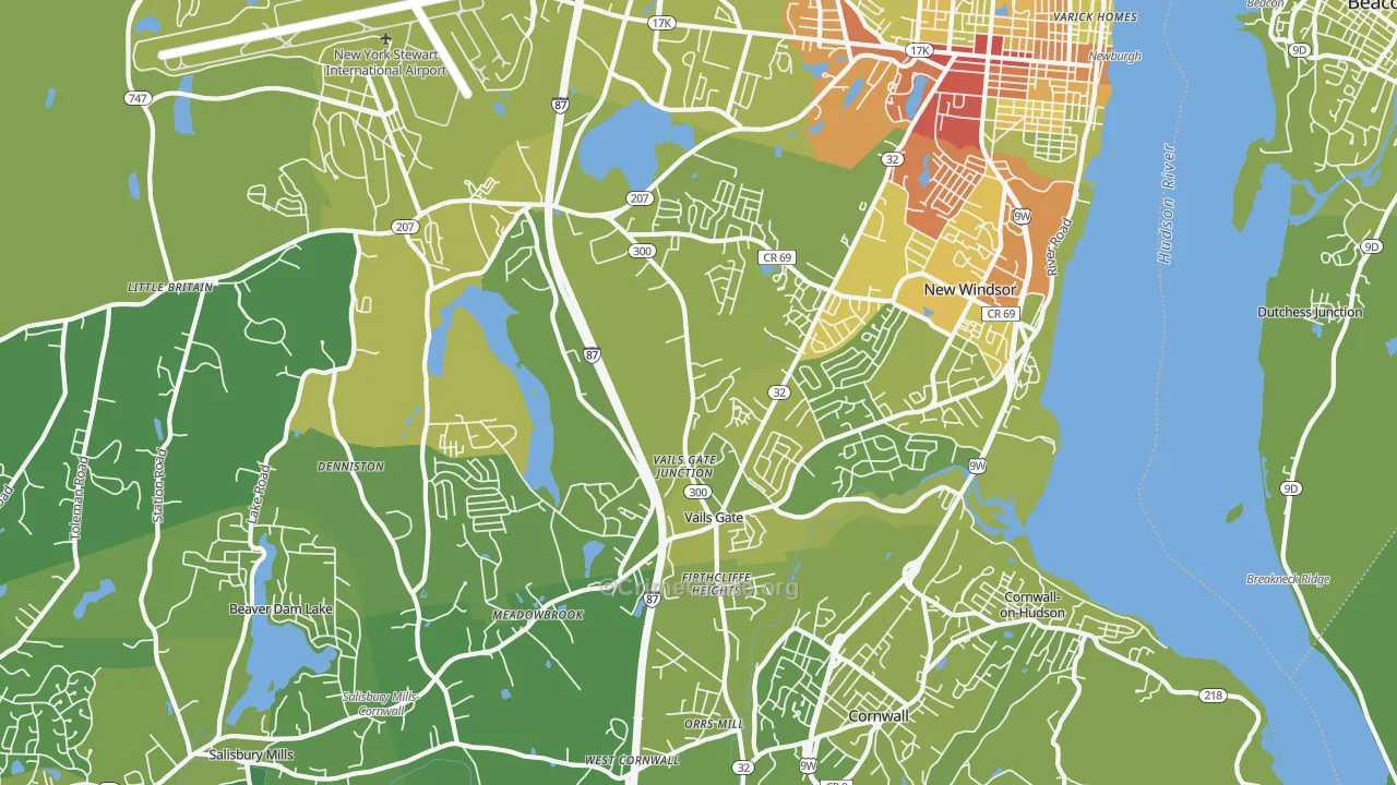 12553, NY Map of Vehicle Theft Rates
