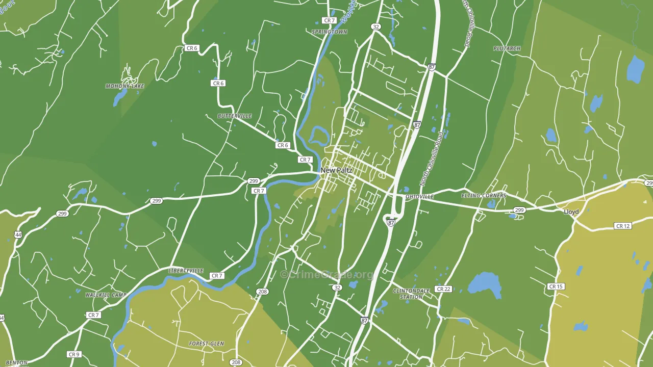 12561, NY Map of Vehicle Theft Rates
