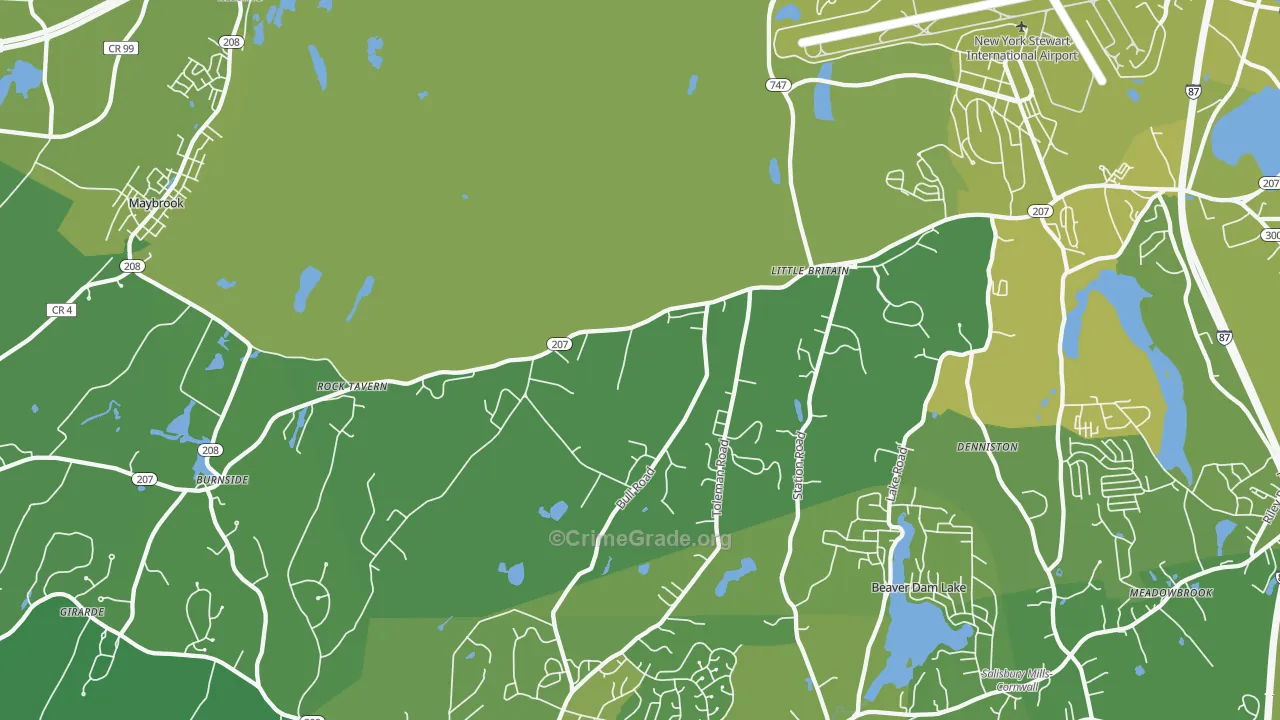 12575, NY Map of Vehicle Theft Rates