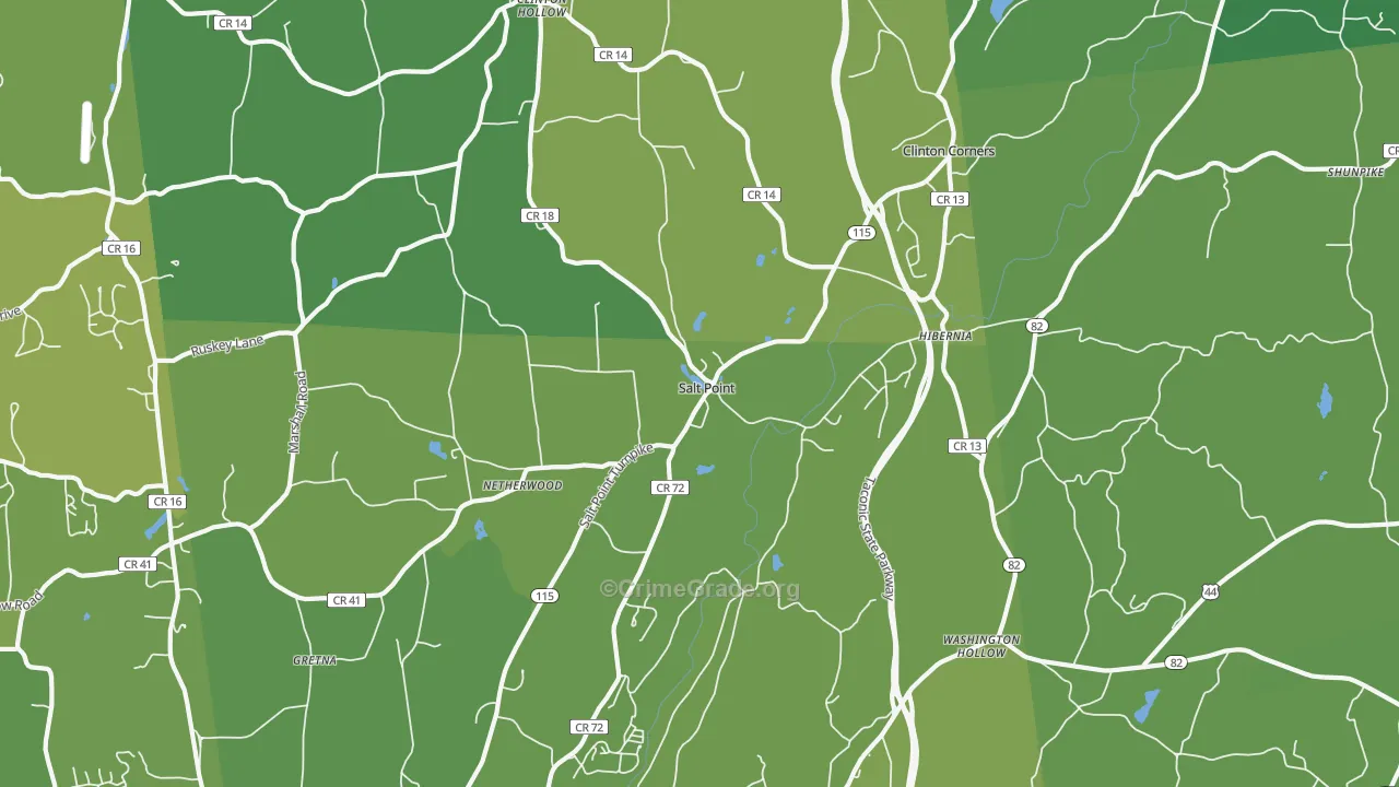12578, NY Map of Vehicle Theft Rates