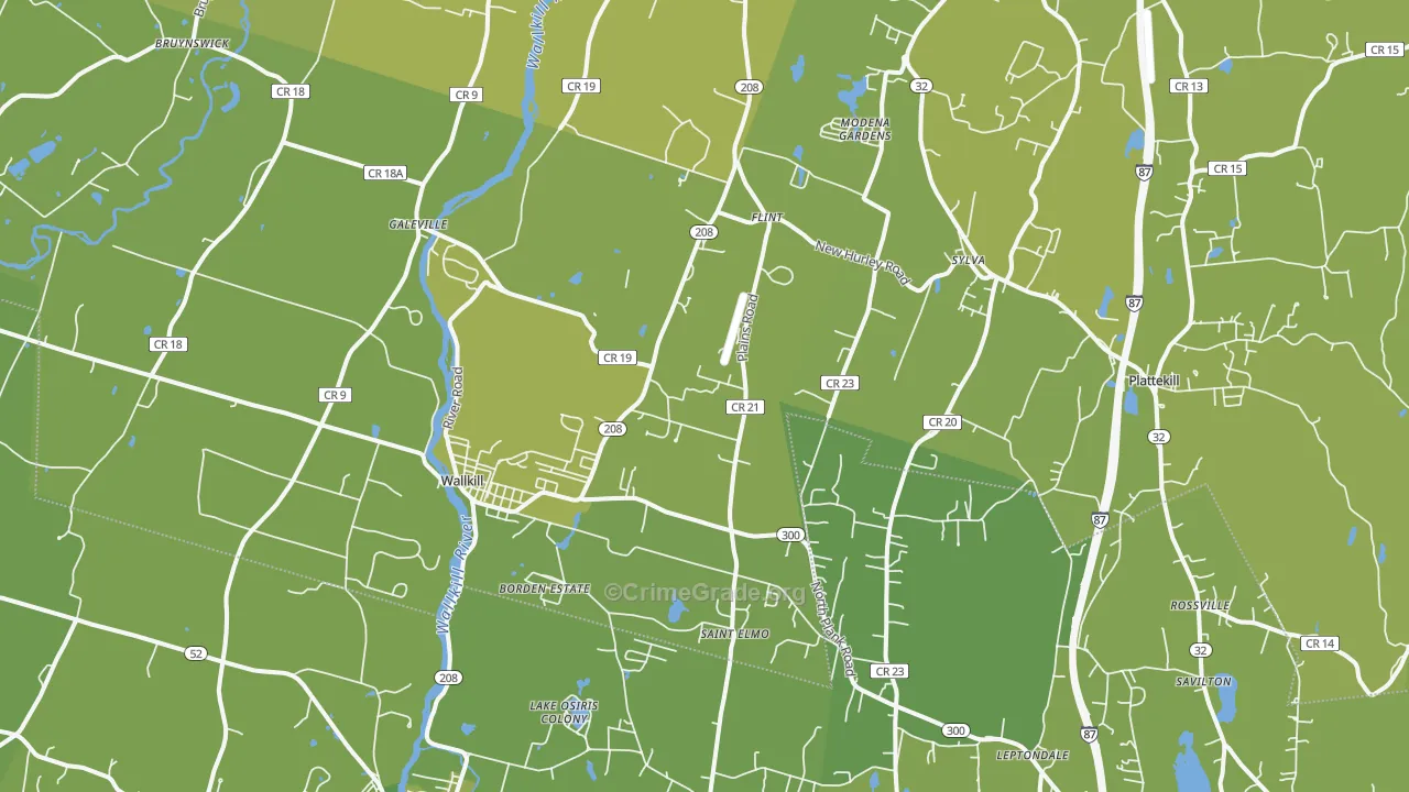 12589, NY Map of Vehicle Theft Rates