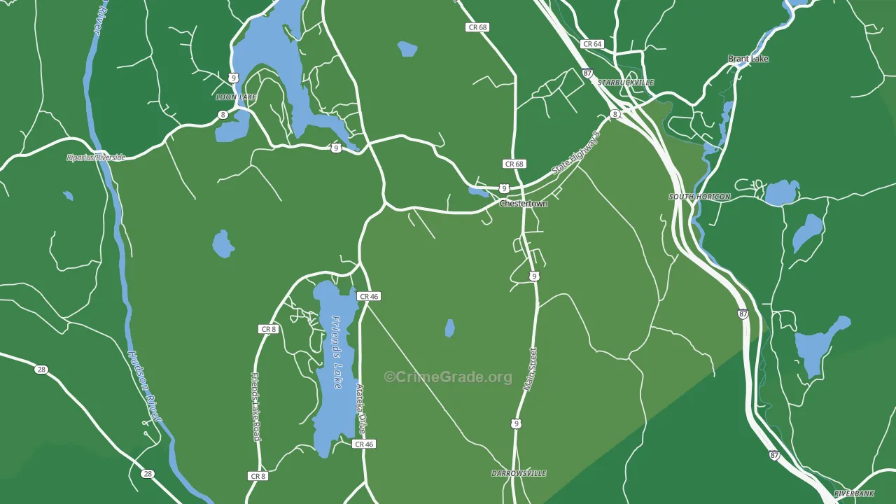 12817, NY Map of Vehicle Theft Rates