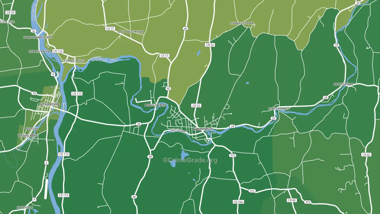 12834, NY Map of Vehicle Theft Rates