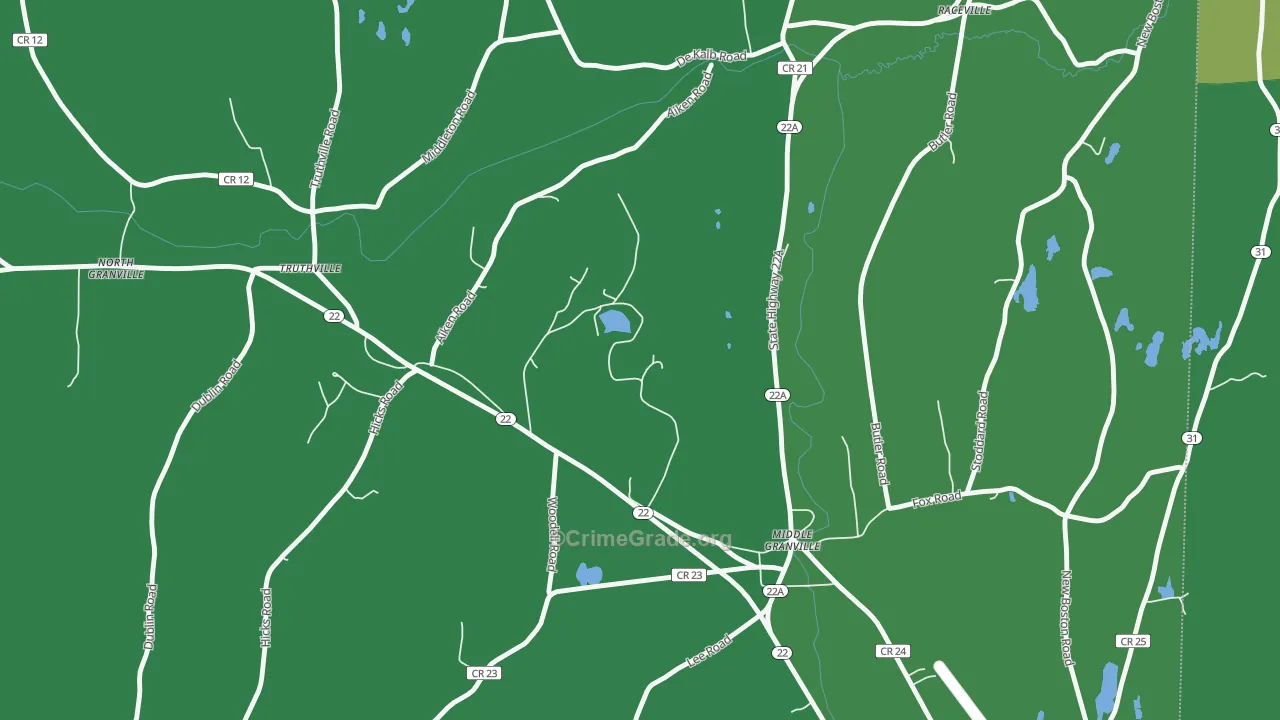 12849, NY Map of Vehicle Theft Rates