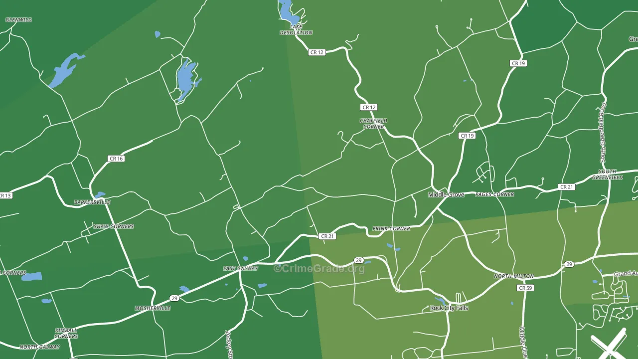 12850, NY Map of Vehicle Theft Rates