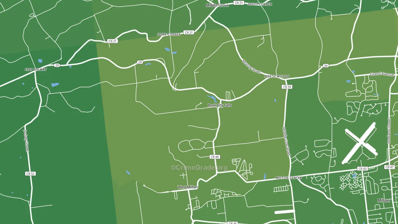 12863, NY Map of Vehicle Theft Rates