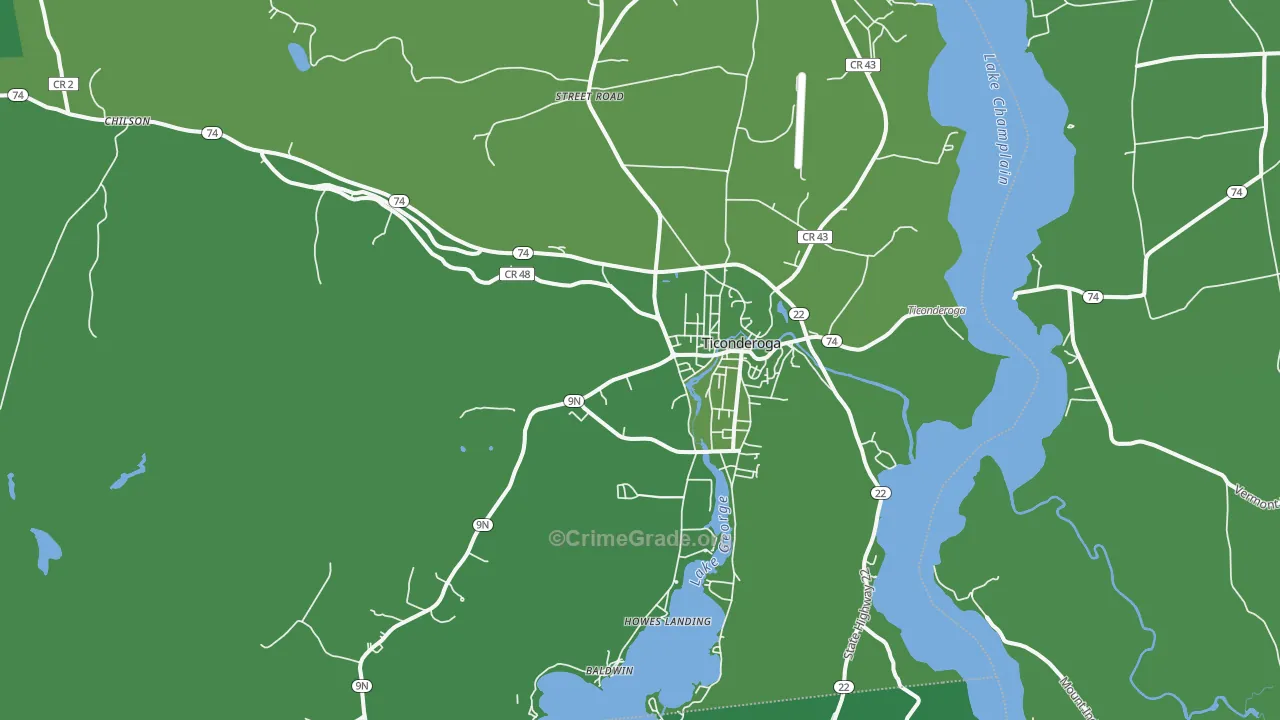 12883, NY Map of Vehicle Theft Rates