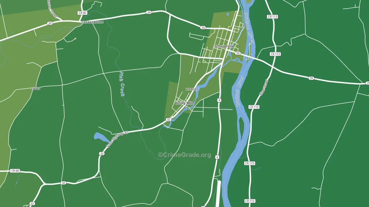 12884, NY Map of Vehicle Theft Rates
