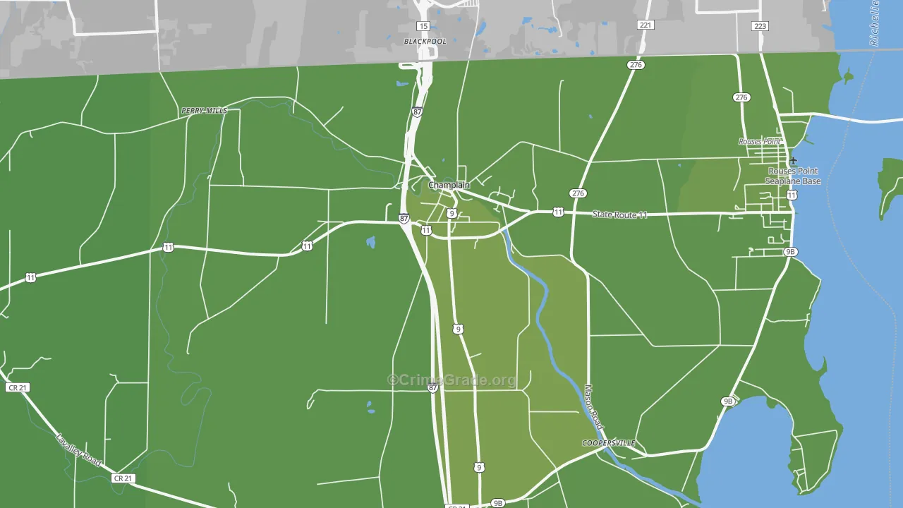 12919, NY Map of Vehicle Theft Rates