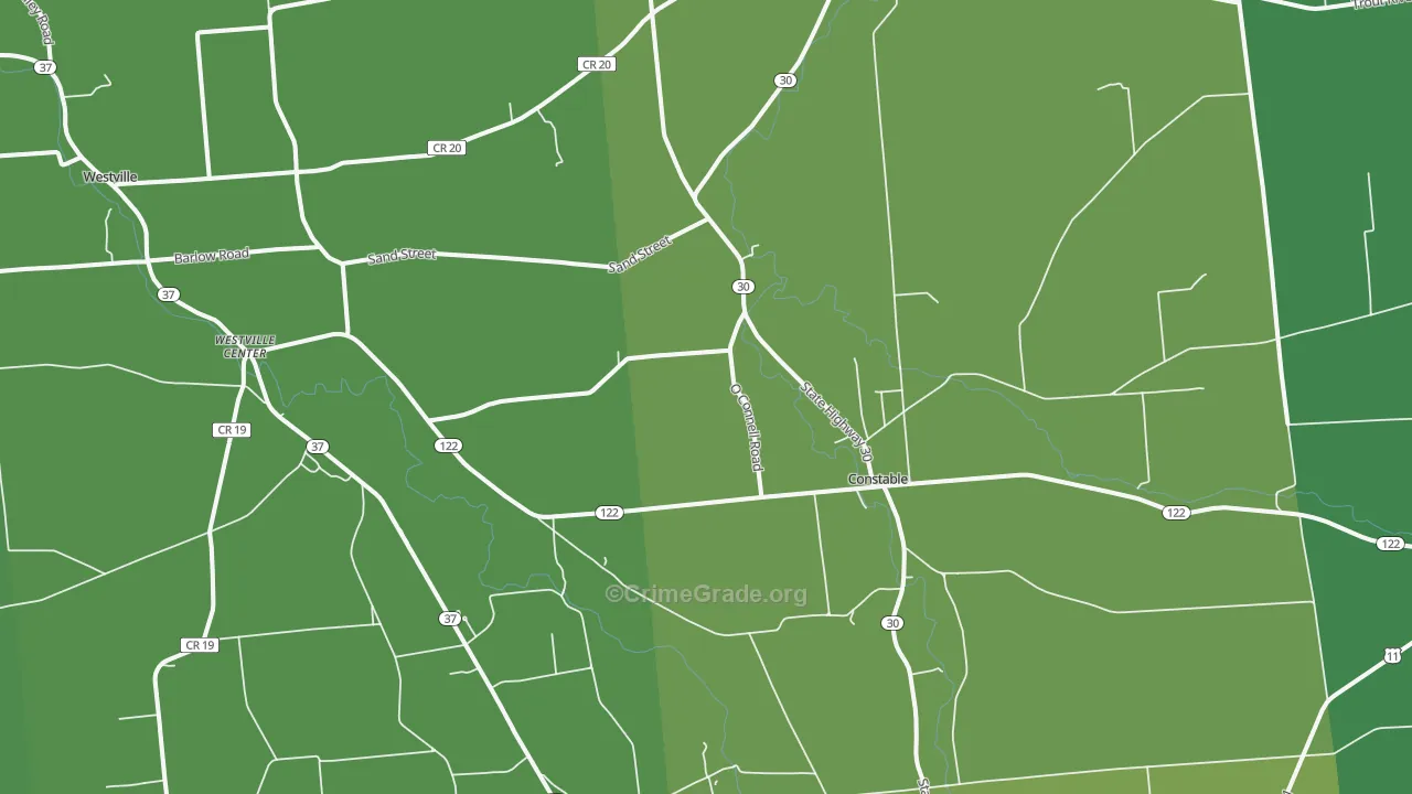 12926, NY Map of Vehicle Theft Rates
