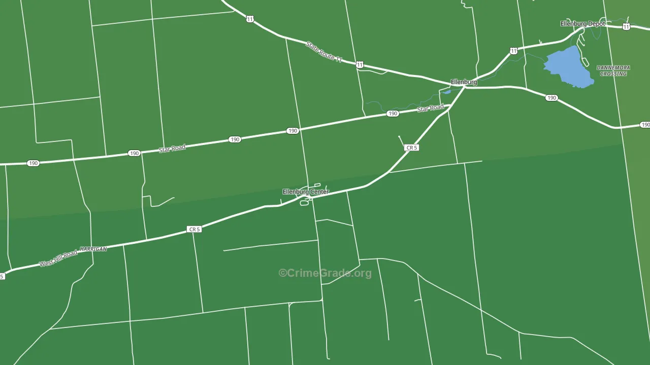 12934, NY Map of Vehicle Theft Rates