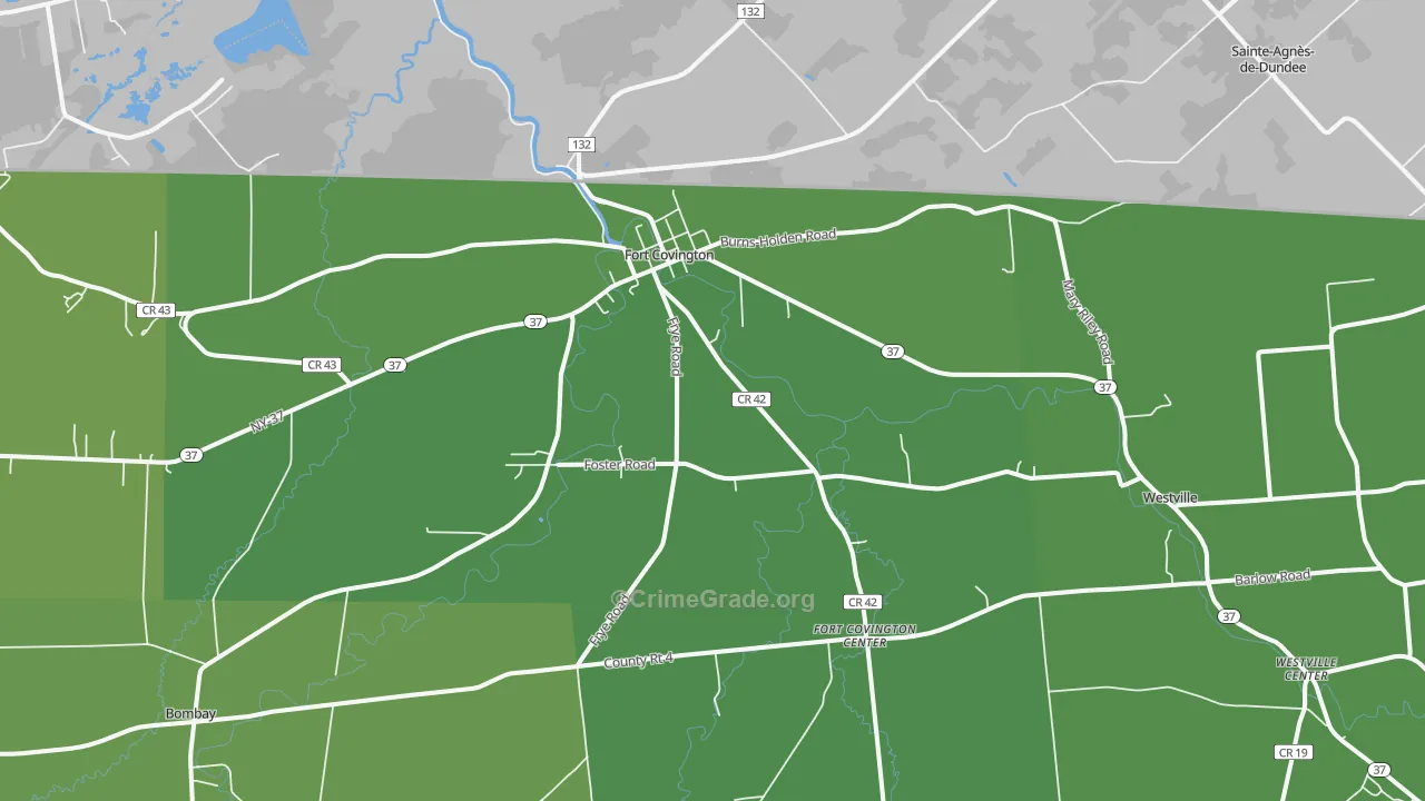 12937, NY Map of Vehicle Theft Rates