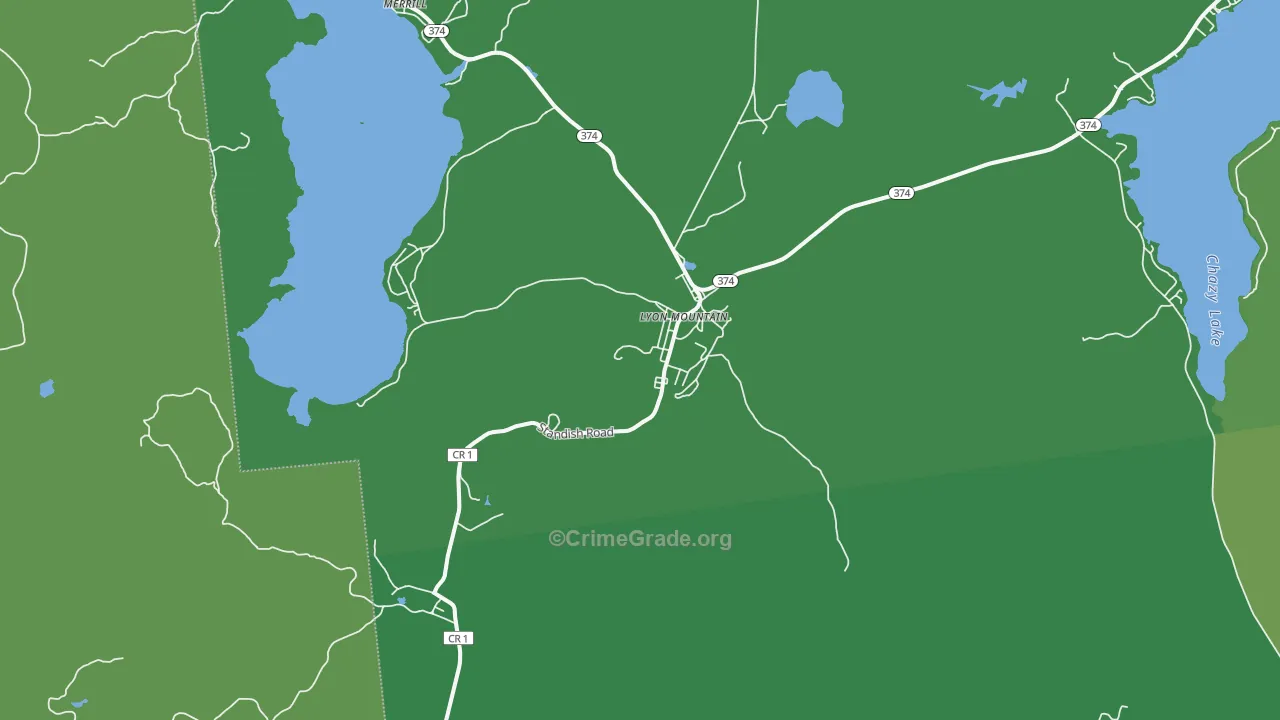 12952, NY Map of Vehicle Theft Rates