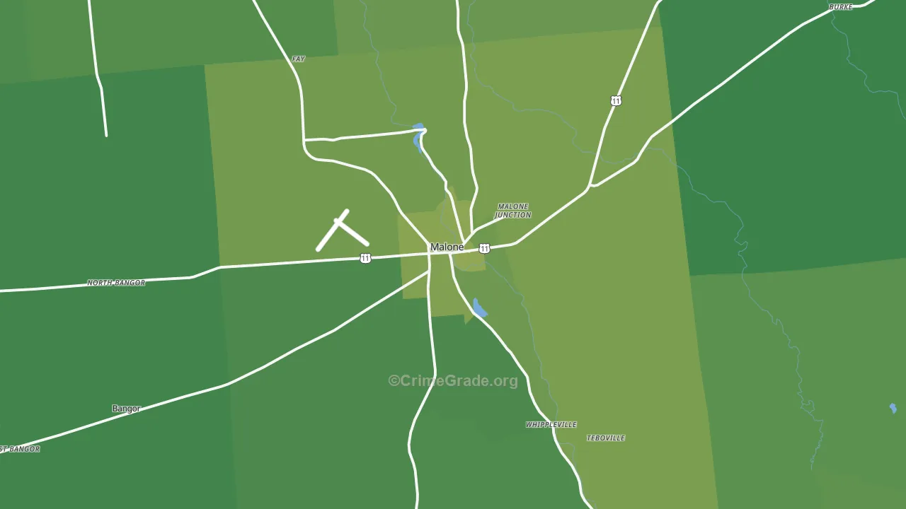 12953, NY Map of Vehicle Theft Rates