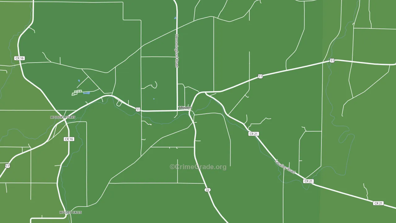 12958, NY Map of Vehicle Theft Rates