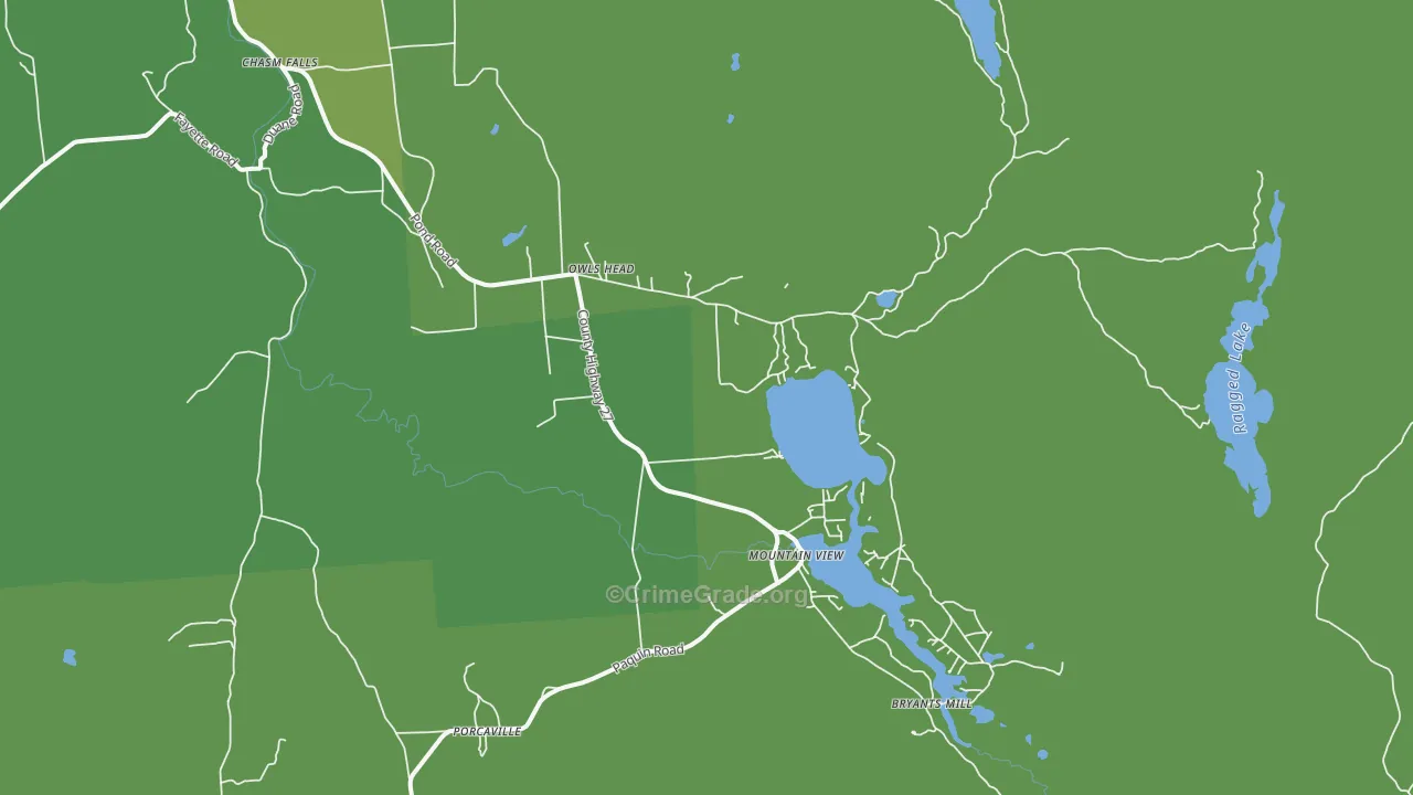12969, NY Map of Vehicle Theft Rates