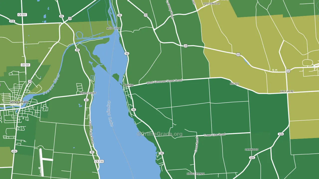 13034, NY Map of Vehicle Theft Rates