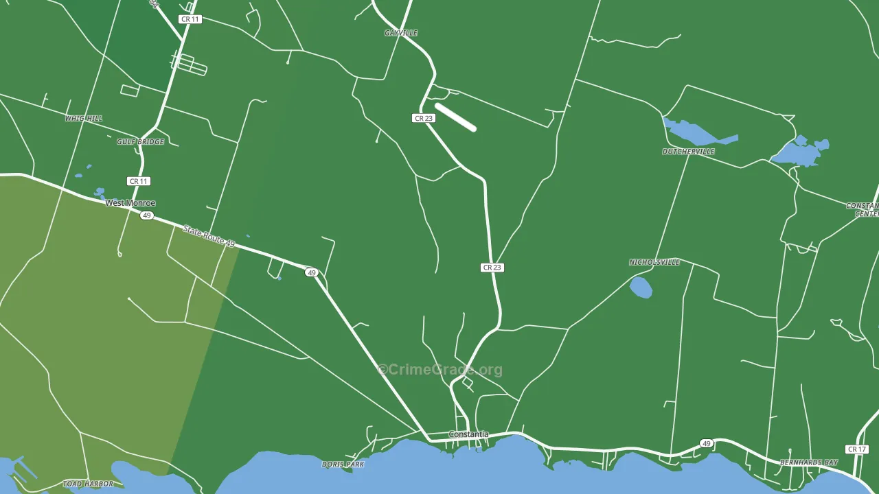 13044, NY Map of Vehicle Theft Rates