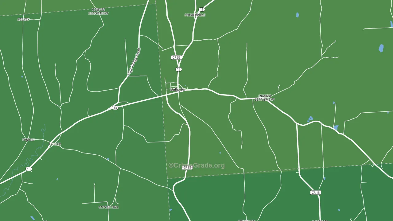 13052, NY Map of Vehicle Theft Rates